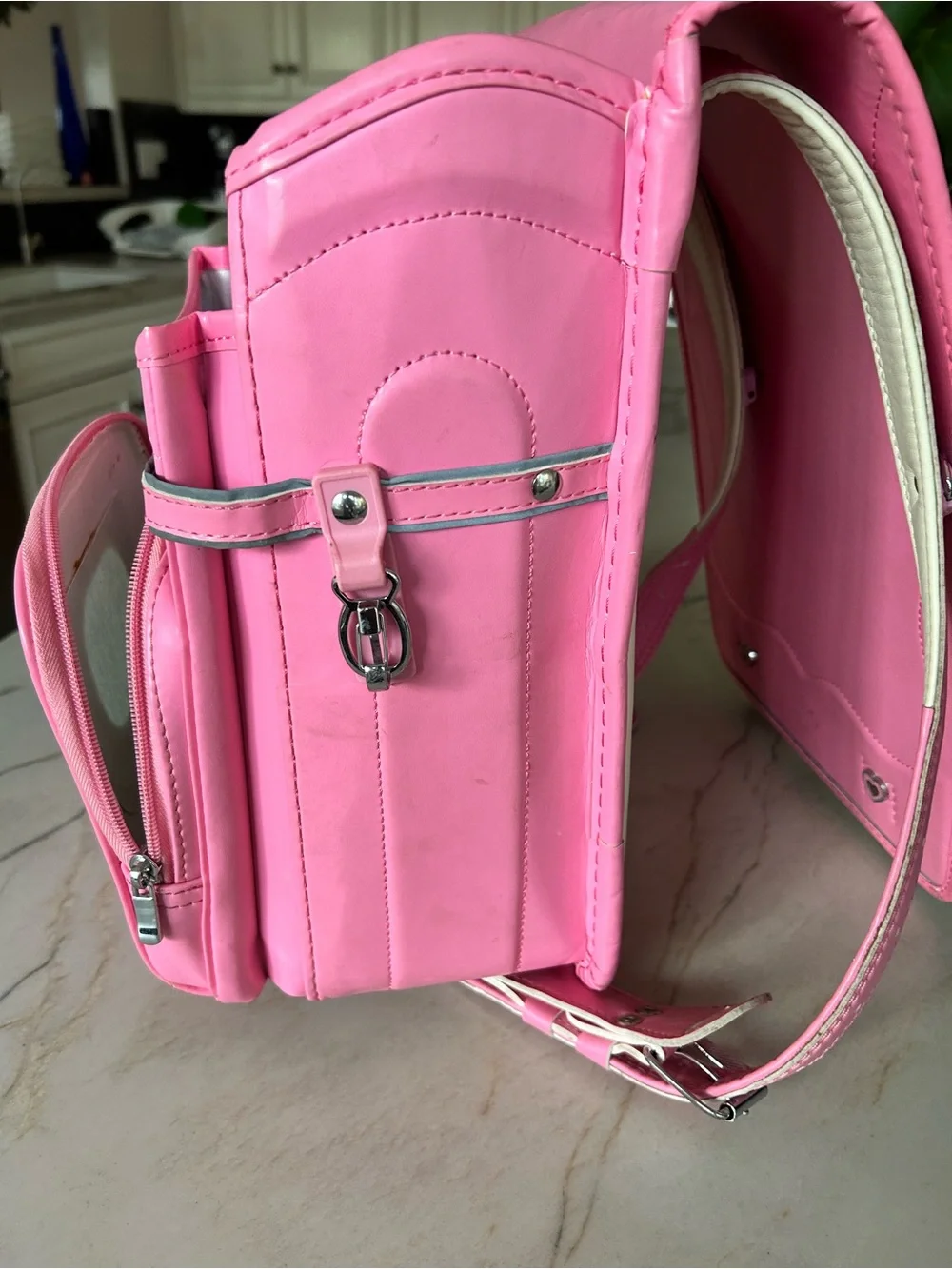 Japanese Randoseru Backpack Pink Kawaii School Bag Heart Accent Harajuku